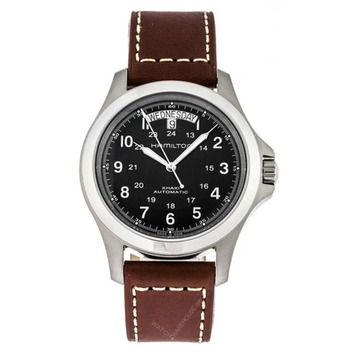 Hamilton Khaki Field King See Through Caseback Leather Men`s Watch H64455533