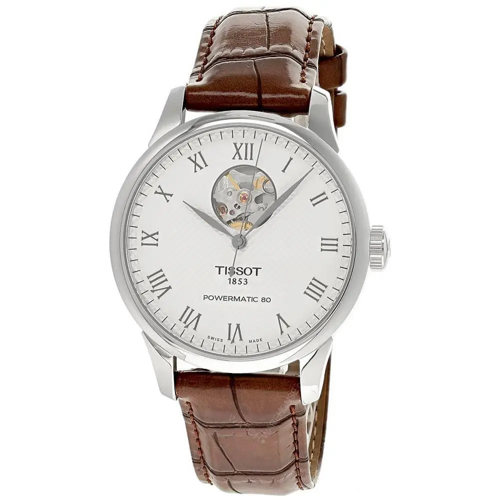 Tissot Le Locle Powermatic 80 Open Heart Leather Men`s Watch T006.407.16.033.01