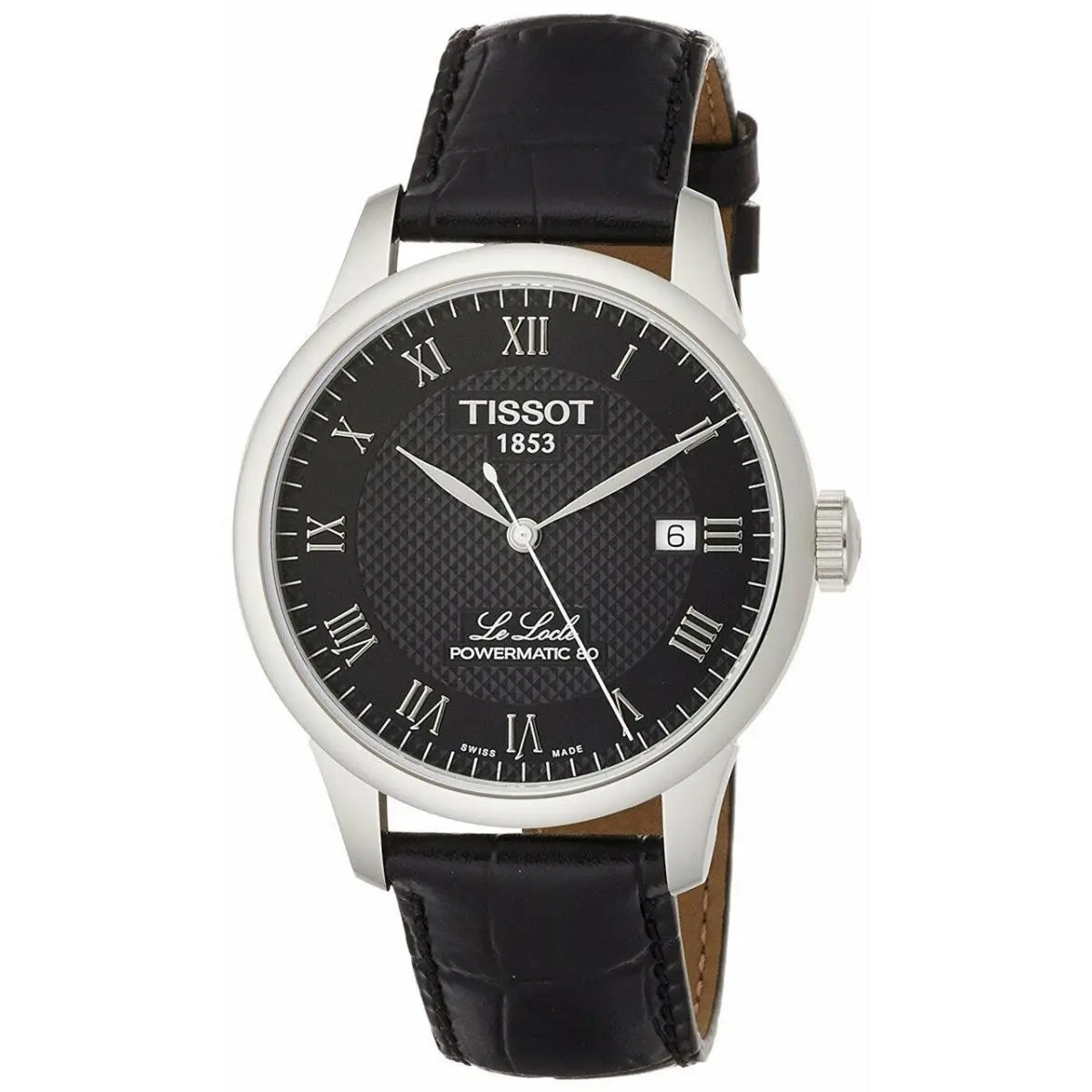 Tissot Le Locle Powermatic 80 Blk Dial Lthr Men`s Watch T006.407.16.053.00