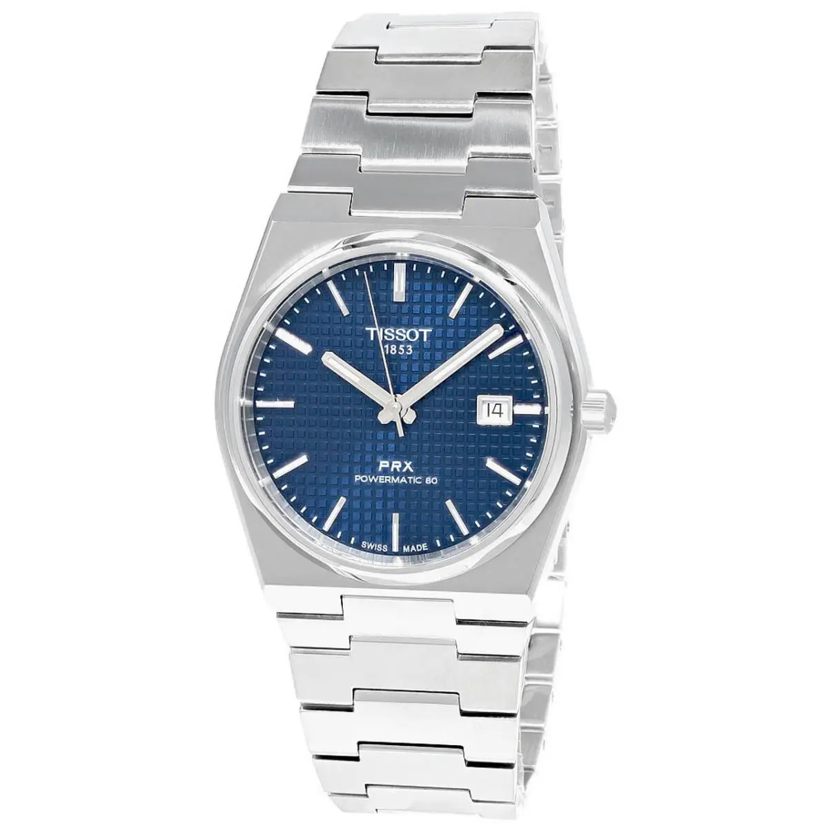 Tissot Prx Powermatic 80 40mm SS Blue Dial Men`s Watch T1374071104100