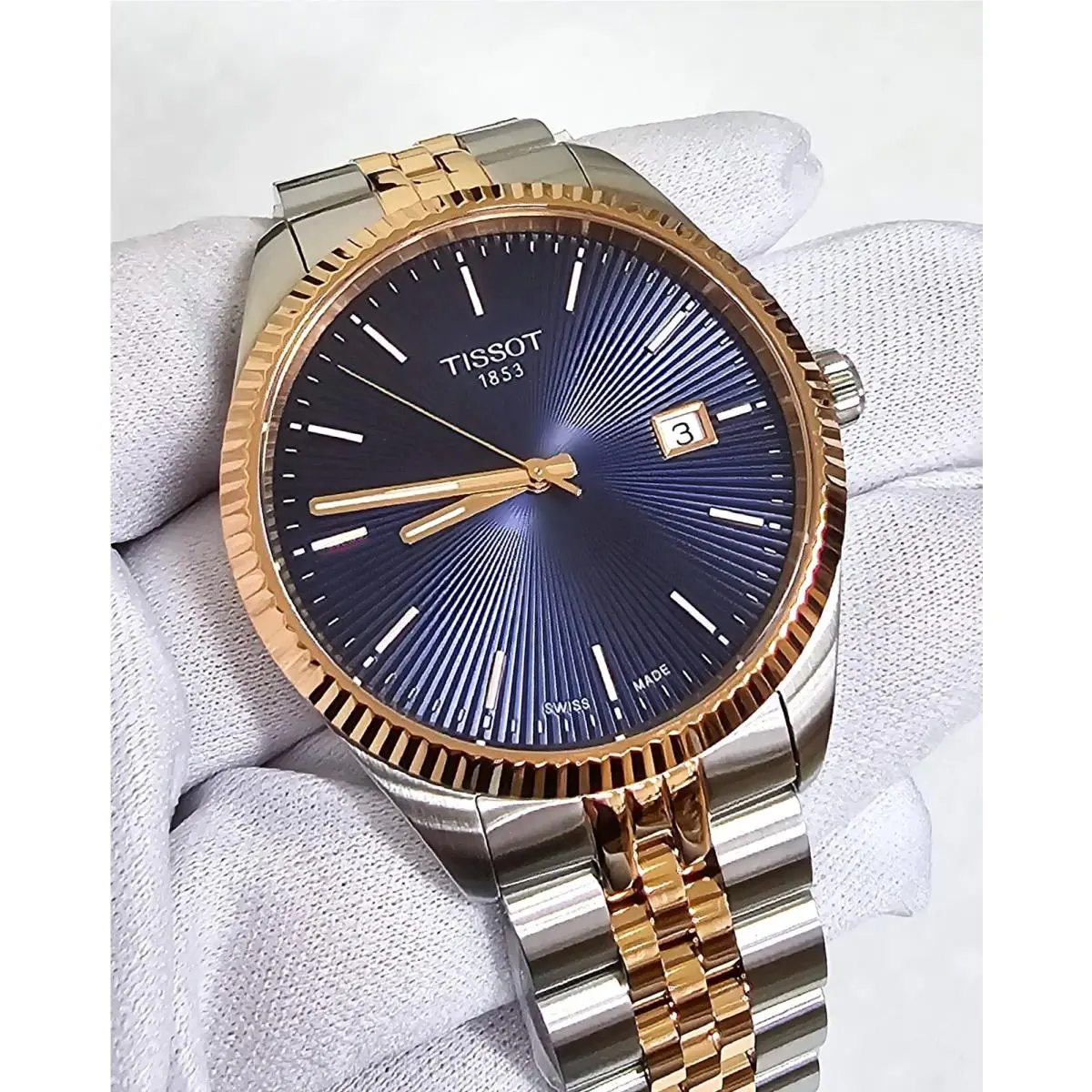 Ballade Quartz 40mm Blue Dial SS Men`s Watch T156.410.22.041.00 by Tissot