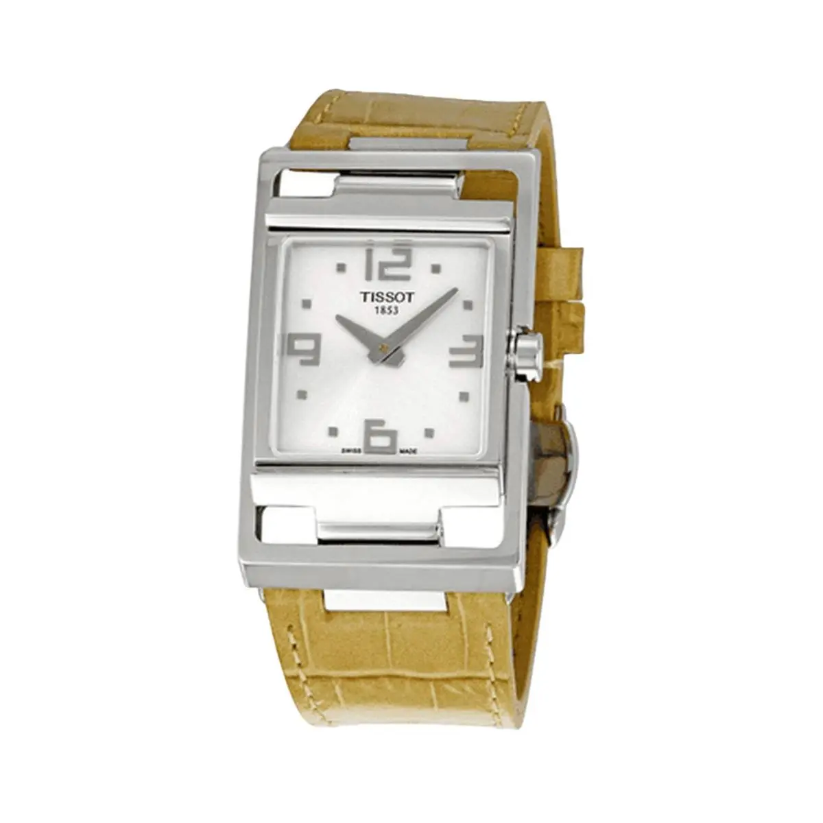 Tissot My T Silver Dial Beige Leather Womens Watch T032.309.16.037.00