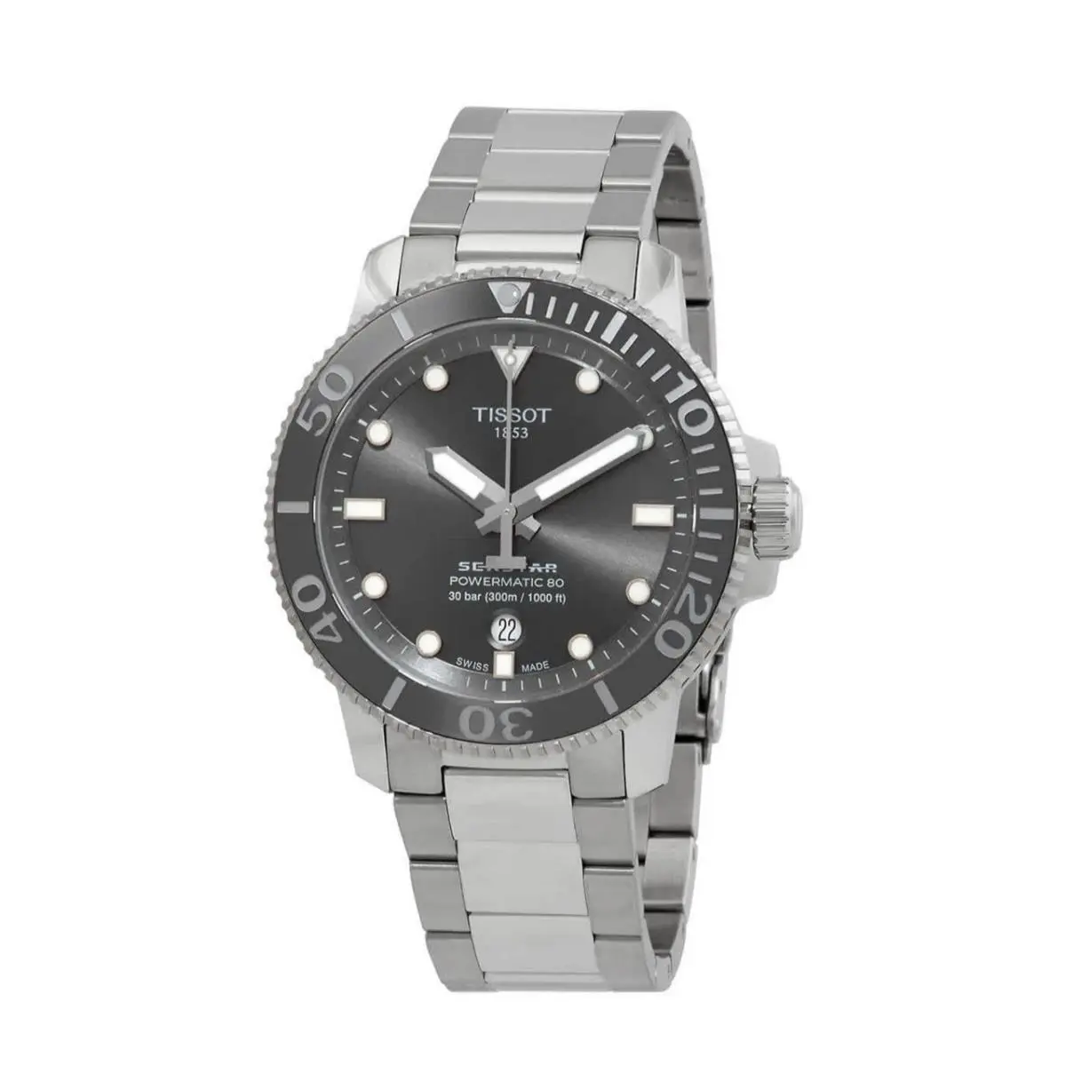Tissot Seastar Automatic Grey Dial Men`s Watch T120.407.11.081.01