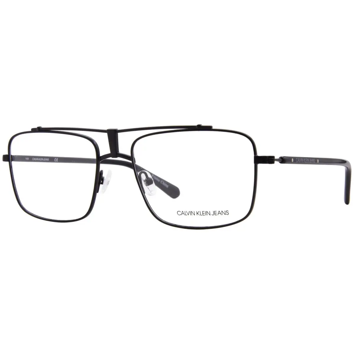 Calvin Klein Jeans CKJ19311 001 Eyeglasses Men`s Black Full Rim Pilot 55mm