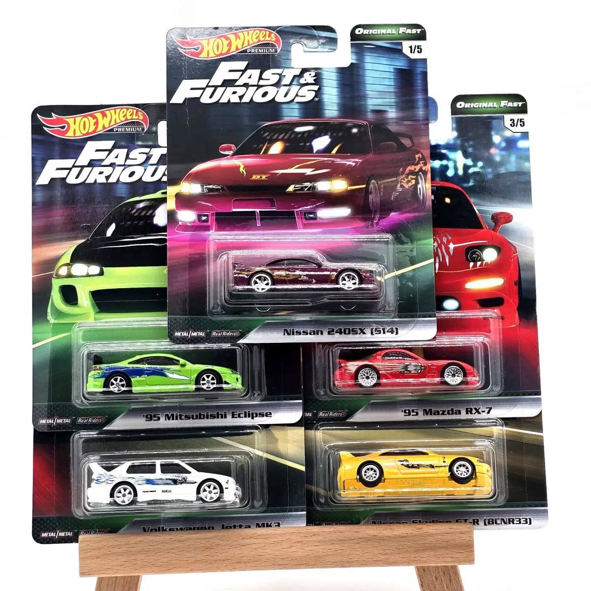 Hot Wheels Premium Fast and Furious Fast Complete Set Of 5 Cars