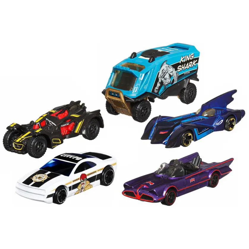 Box of 10 Batman Themed Vehicles - Mattel Hot Wheels HDG89956K - 3 Scale Cars