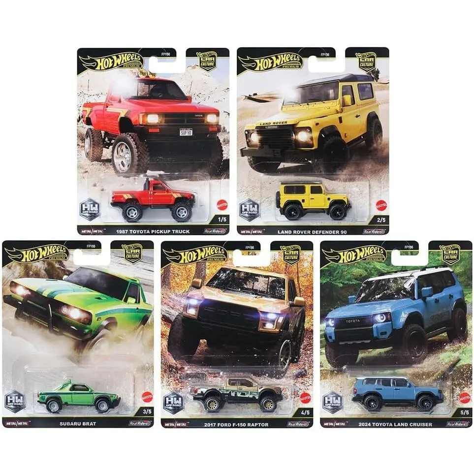 5-PACK Hot Wheels Premium Car Culture Off Road 2025 Mix 3 Diecast 1:64 Scale