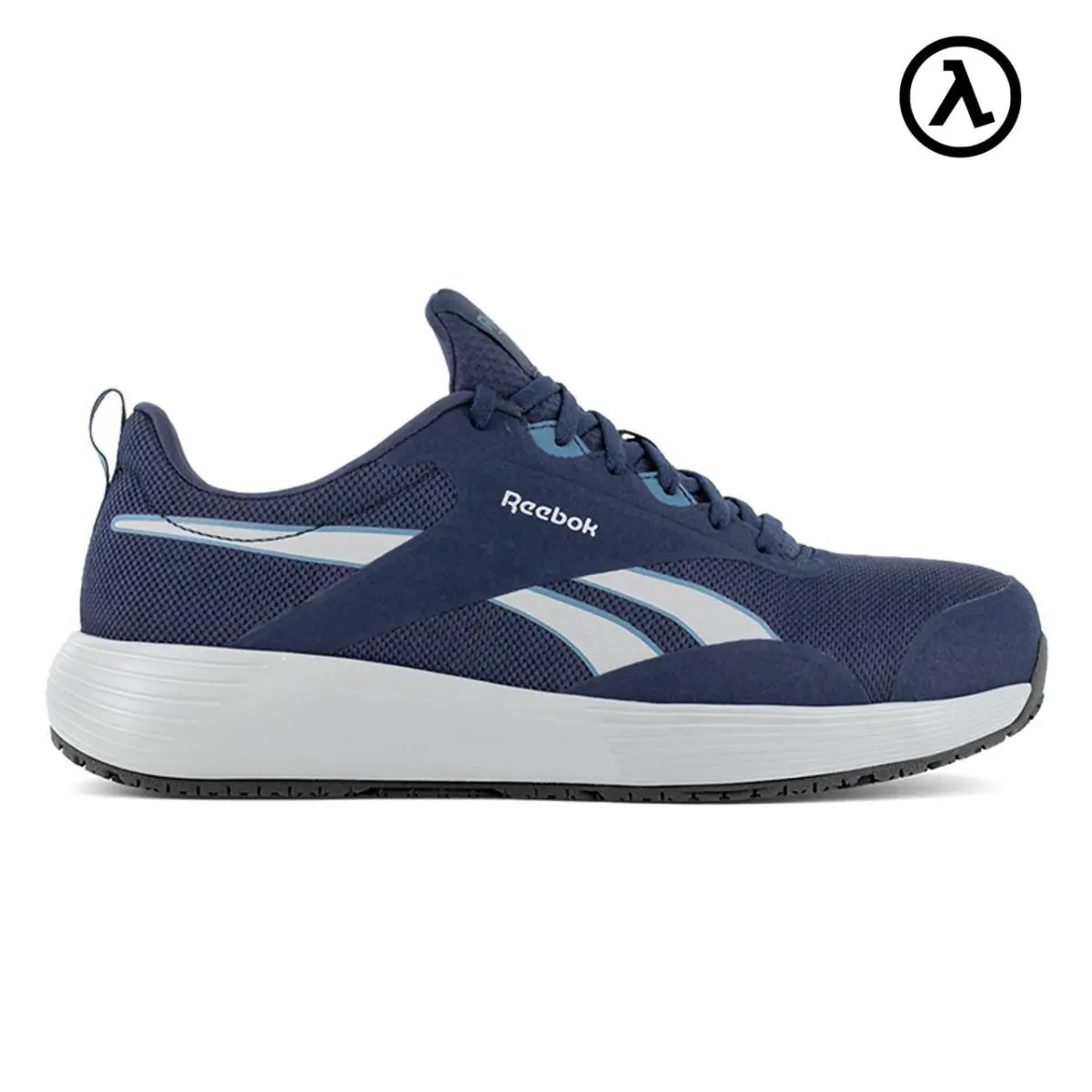 Reebok Lite Plus 4 Work Men`s Athletic Shoe Navy/gray Boots RB5104 - All Sizes - Navy and Gray