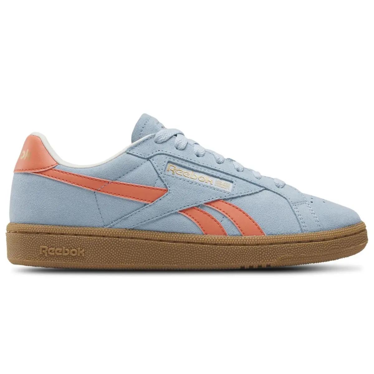 100207962 Womens Reebok Club C Grounds UK - Blue/Coral/Gum