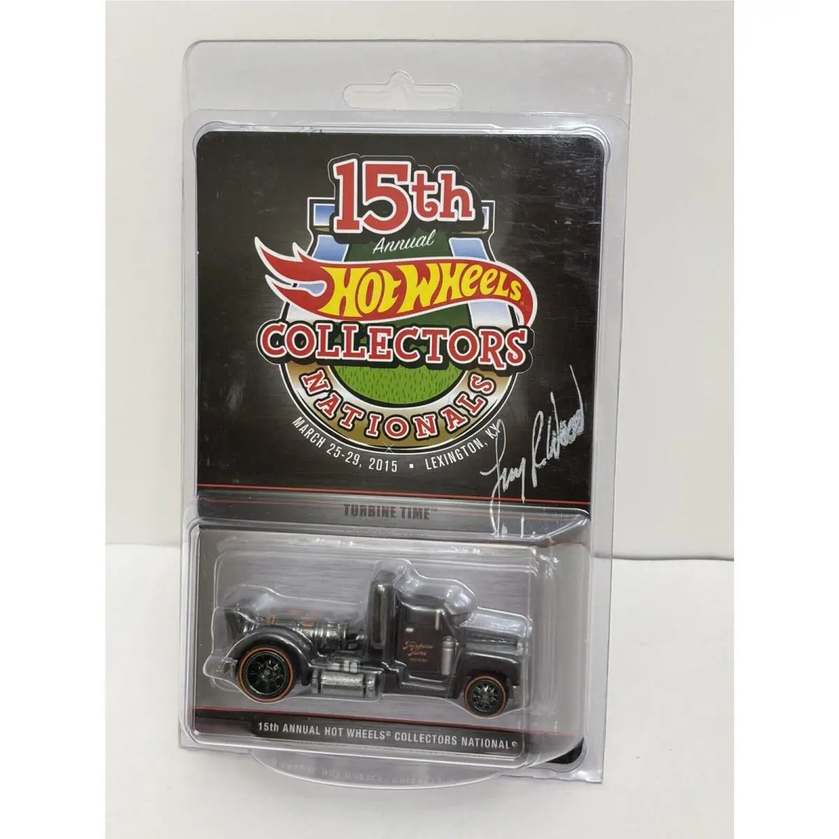 Hot Wheels Rlc 2015 15TH Nationals Turbine Time 969/1500 Larry Wood Autograph