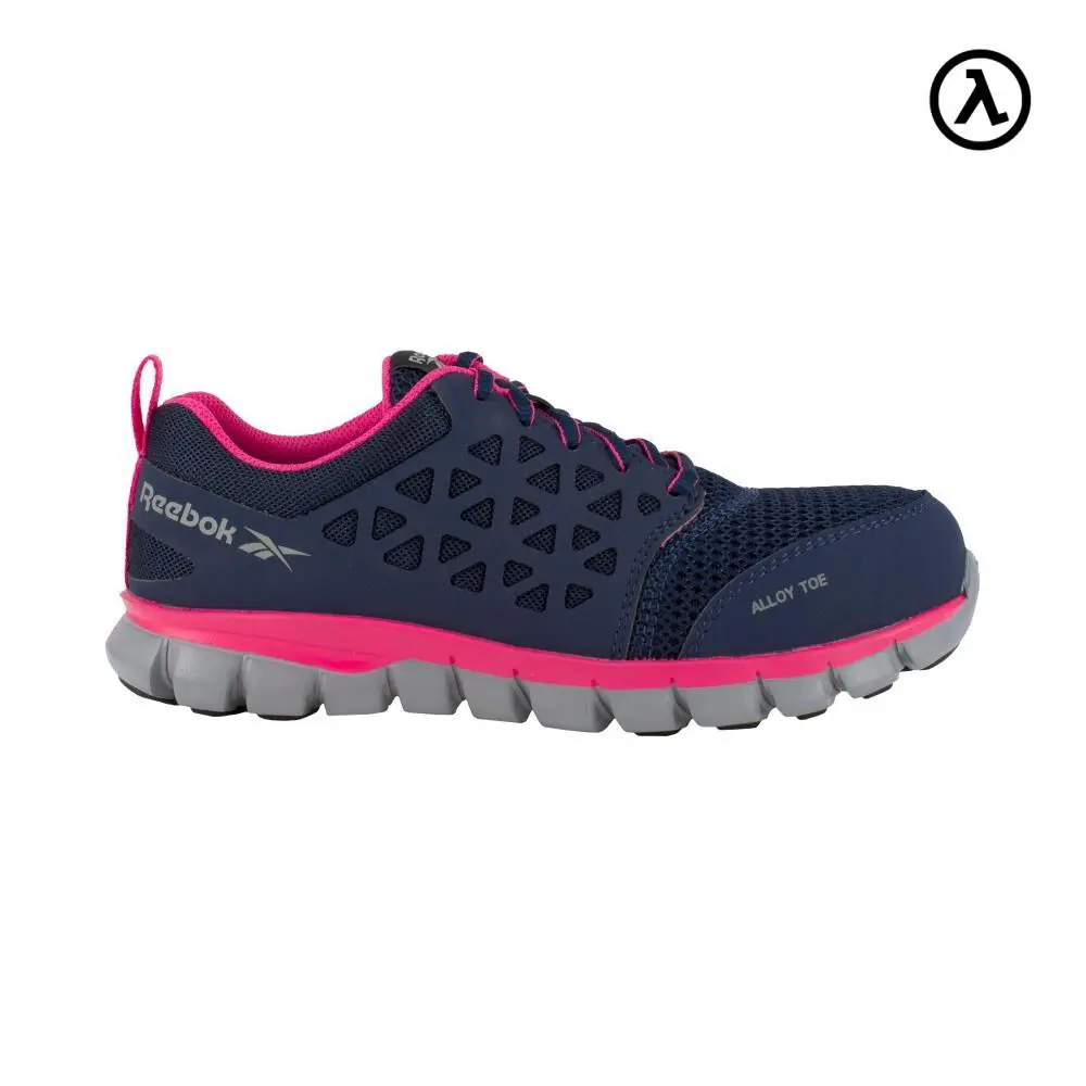 Reebok Sublite Cushion Work Women`s Athletic Shoe Navy/pink Boots RB046 - Navy and Pink