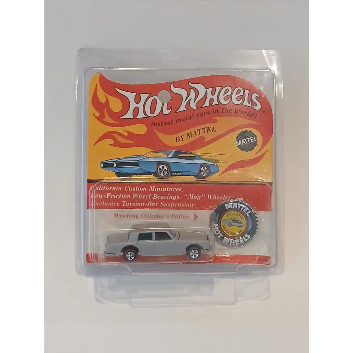 Hotwheels 1969 Redline Rolls Royce Silver Shadow Mint Onmc W/protector