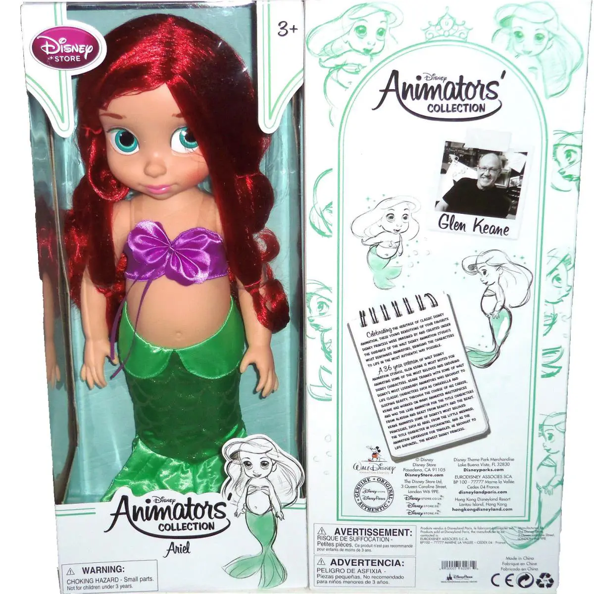Disney Ariel Doll Little Mermaid Animators Princess 2013 Glen Keane