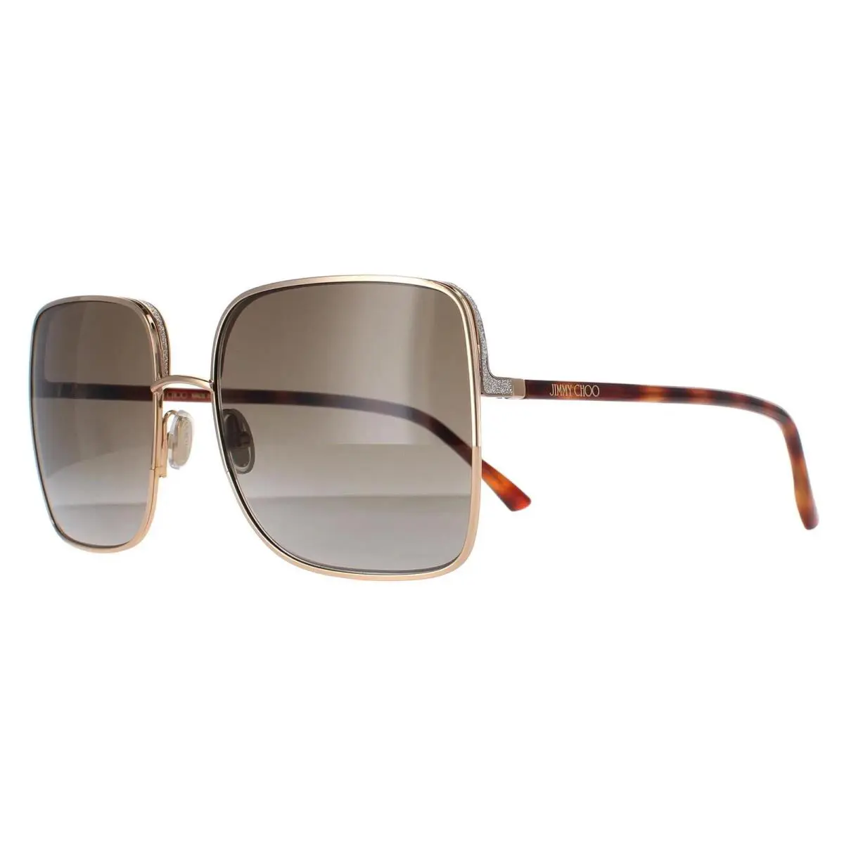 Jimmy Choo Sunglasses Aliana/s 06J HA Gold Havana Brown Gradient