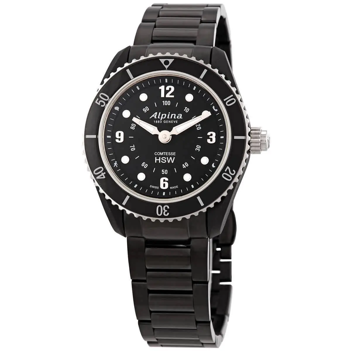 AL-281BS3V6B Comtesse Horological Black Dial 36 mm Women`s Watch by Alpina