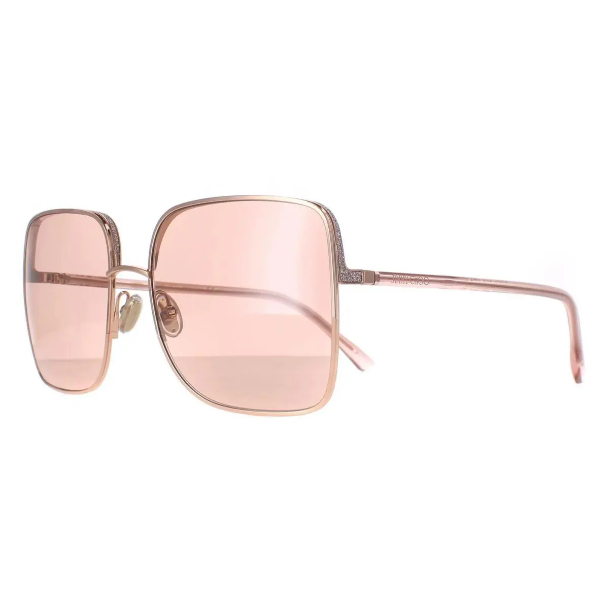 Jimmy Choo Sunglasses Aliana/s PY3 2S Copper Gold Pink Flash Silver Mirror