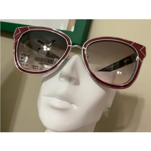 Tory Burch Women`s Shiny Bordeaux Square Sunglasses