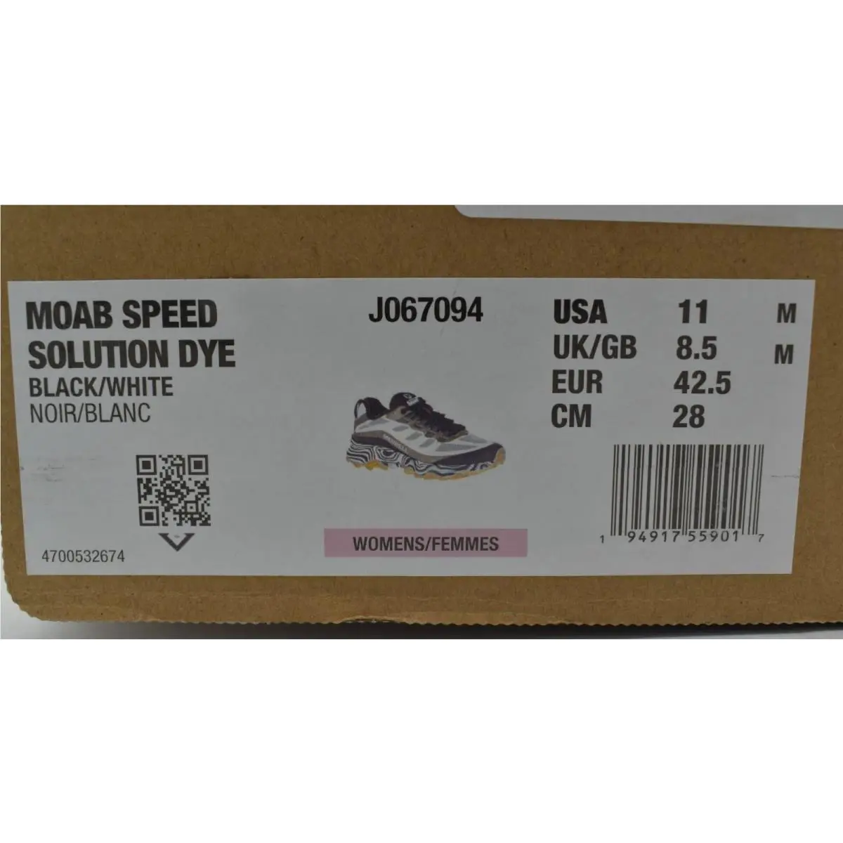 Merrell shoes - J067094 - J067094 - Black/White 10
