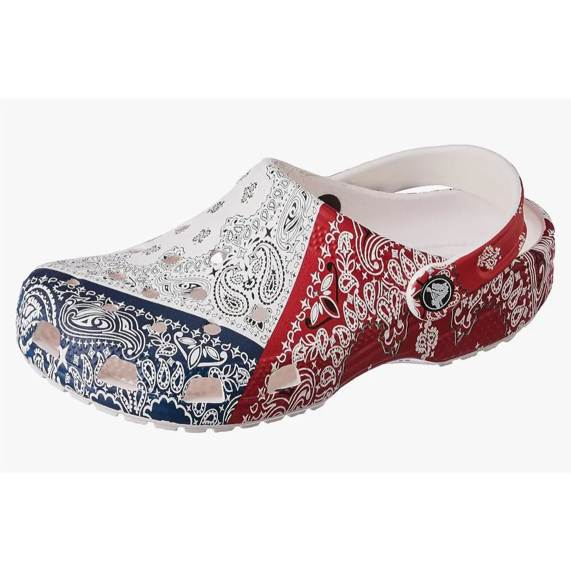 Crocs Classic Bandana Printed Clog Americana Red White Blue Men’s 9/Wmns 11