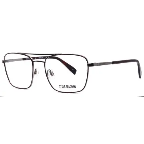 Steve Madden Revealled Merlot Burgundy Mens Aviator Eyeglasses 52-17-140 B:41
