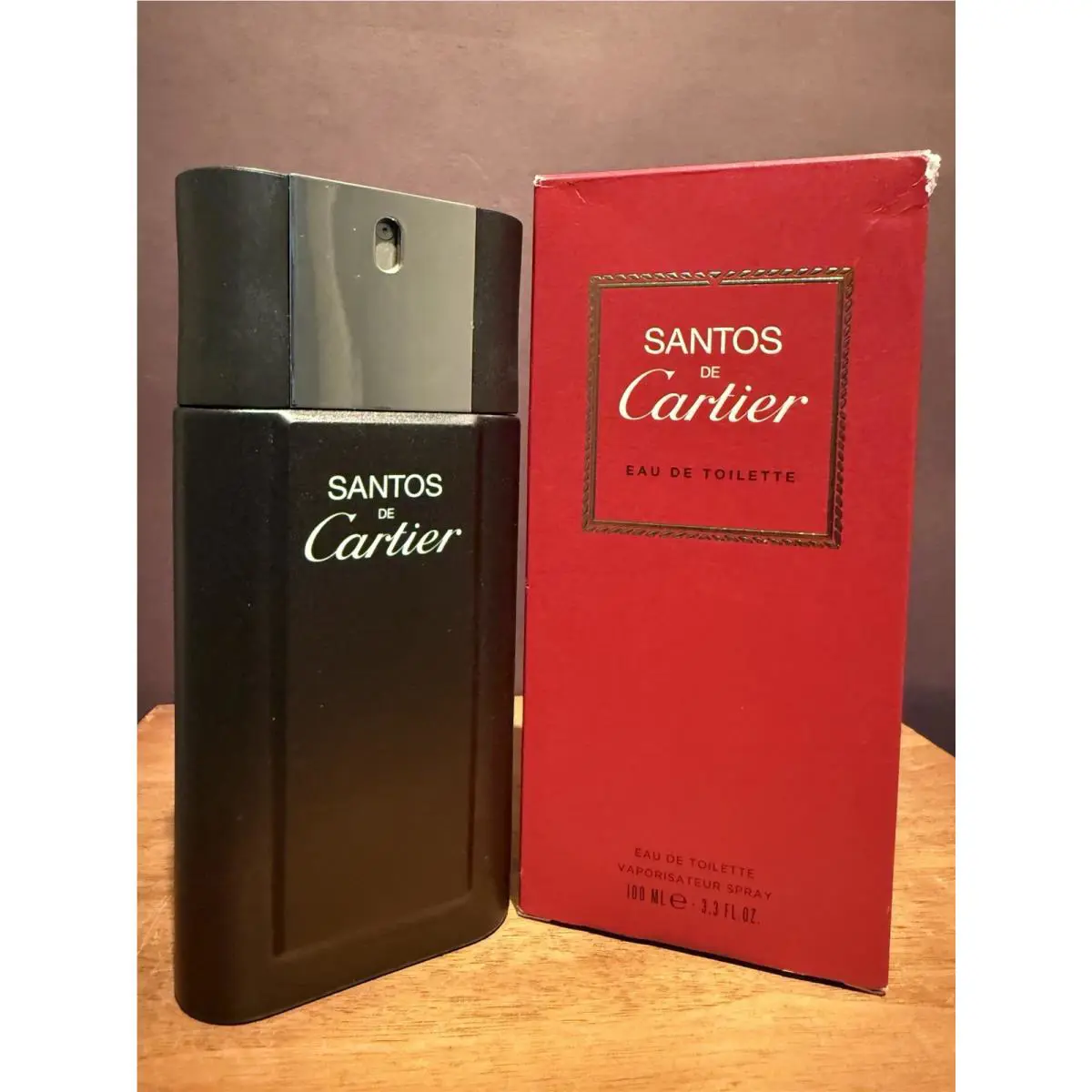 Santos De Cartier 3.3 oz / 100 ml Eau de Toilette Spray For Men Rare