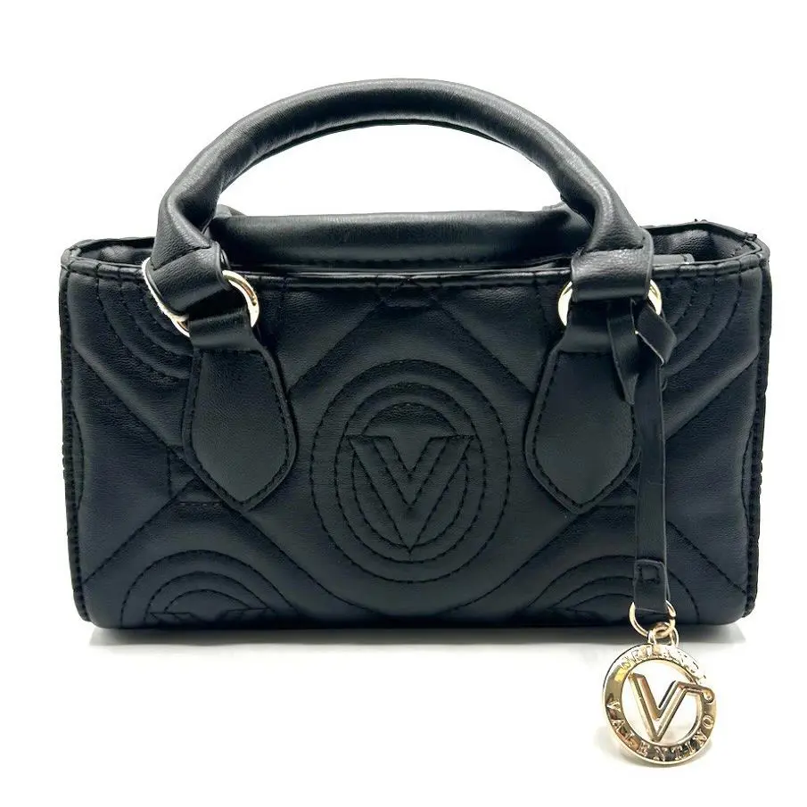 Valentino Orlandi Black Mini Quilted Tote Bag V-2014 - Retails Italy