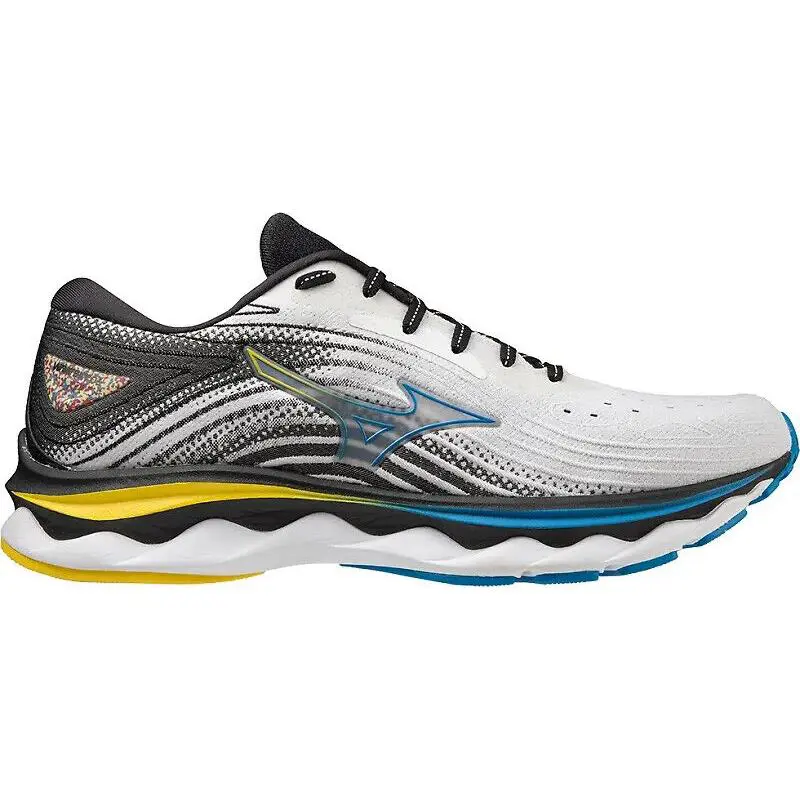 Mizuno Wave Sky 6 411369-0034 Sneakers Men`s 12 White Cyber Yellow Shoes RHS3792