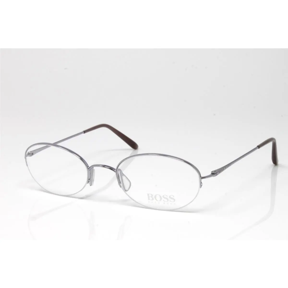 Boss Hugo Boss Eyeglasses Women`s Light Grey Half Rim 49mm HB11522-LG-49