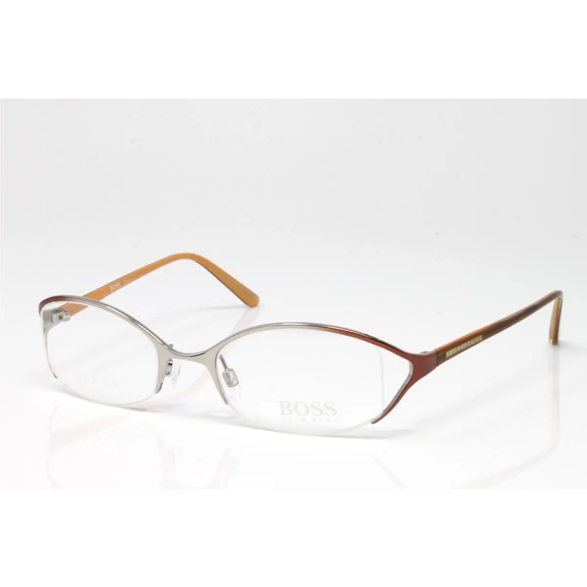 Boss Hugo Boss Eyeglasses Women`s Silver Light Brown 48mm HB11535-LB-48