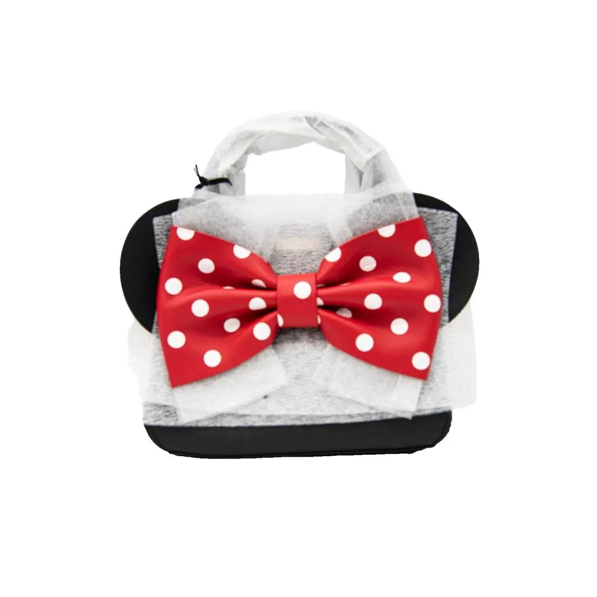 Kate Spade X Minnie Mouse Mouse Small Saffiano Leather Ears Bow Crossbody - Exterior: Black