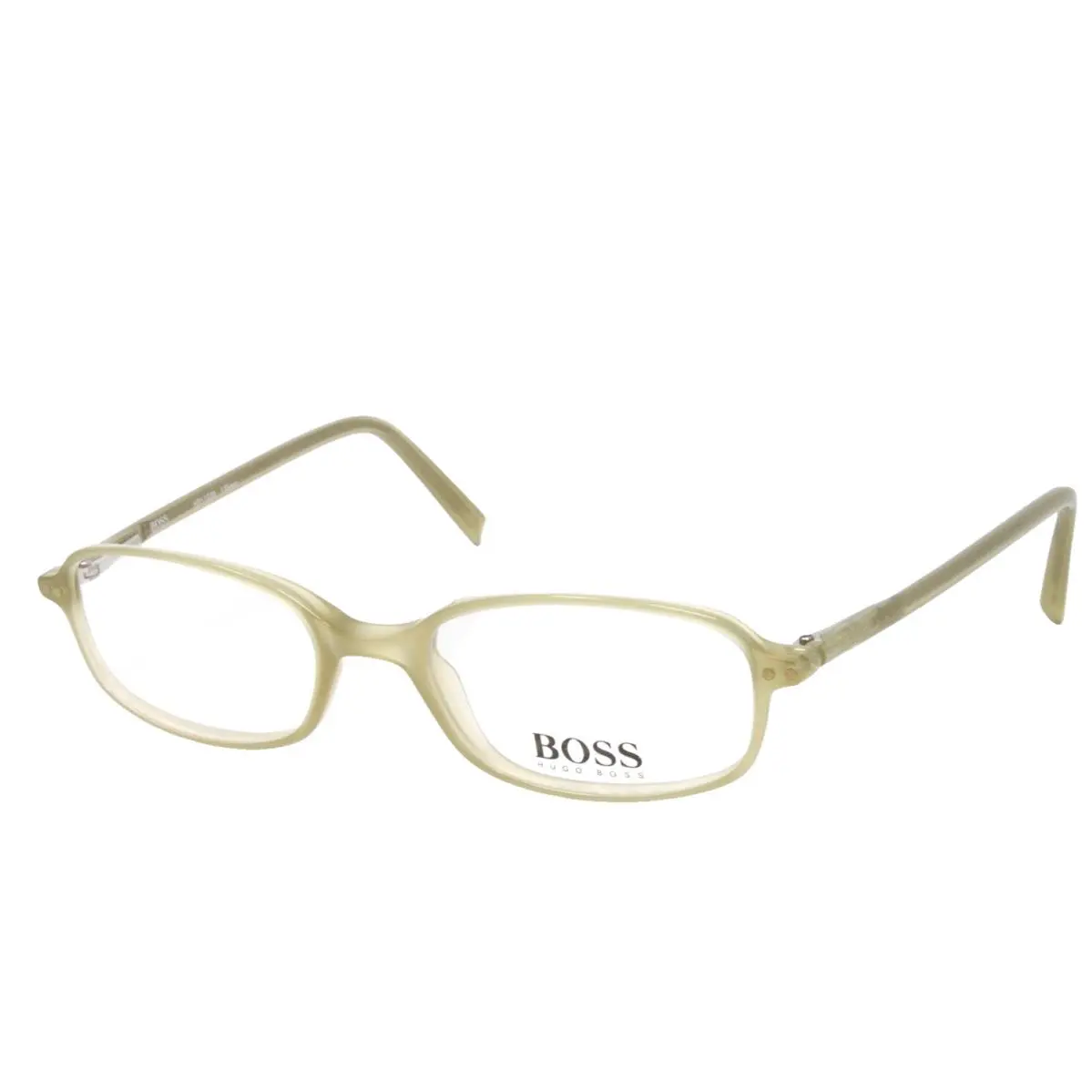 Vintage  Eyeglasses HB11039-BE-49 Beige 49mm Rectangular Plastic by Hugo Boss