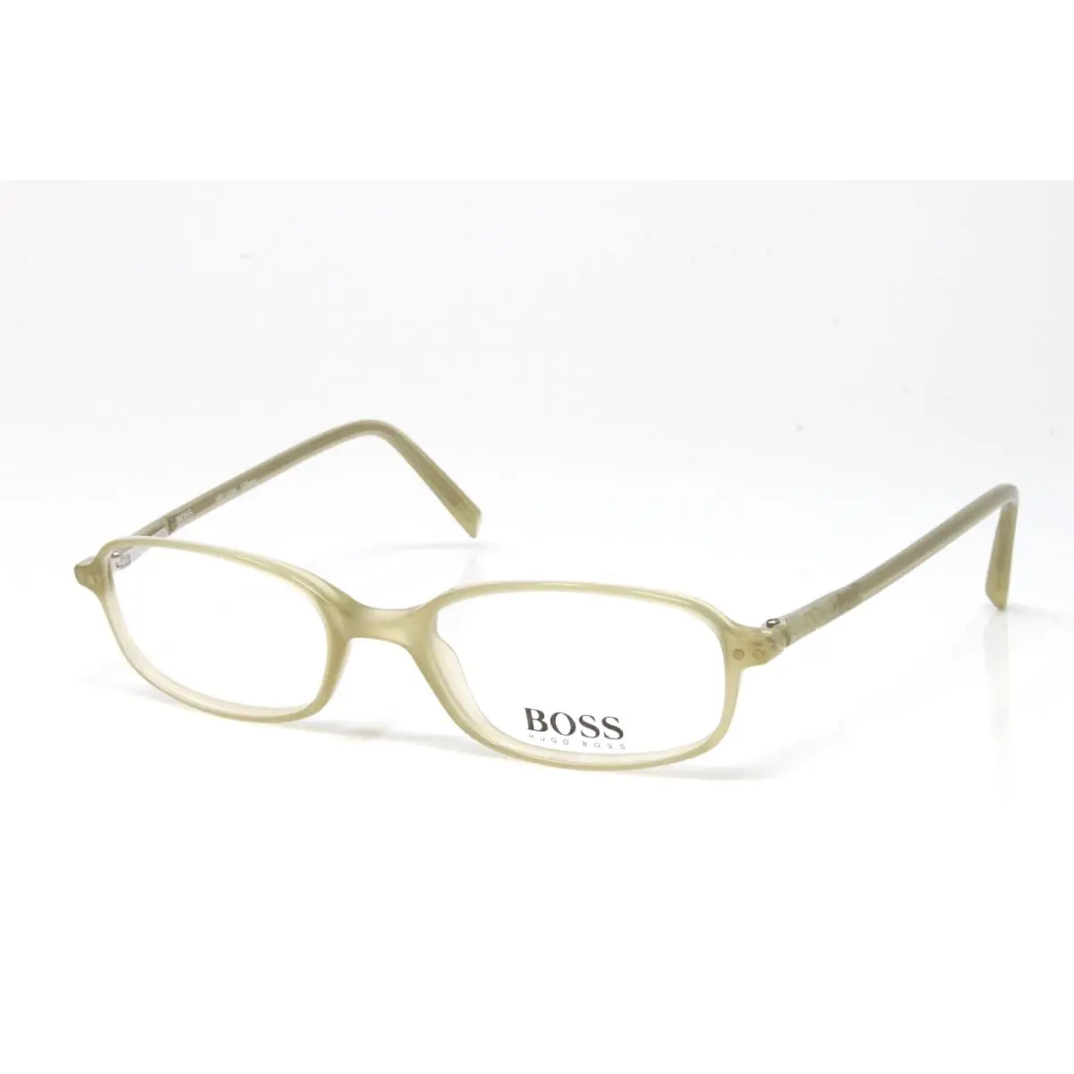 Vintage Hugo Boss Eyeglasses HB11039-BE-49 Beige 49mm Rectangular Plastic