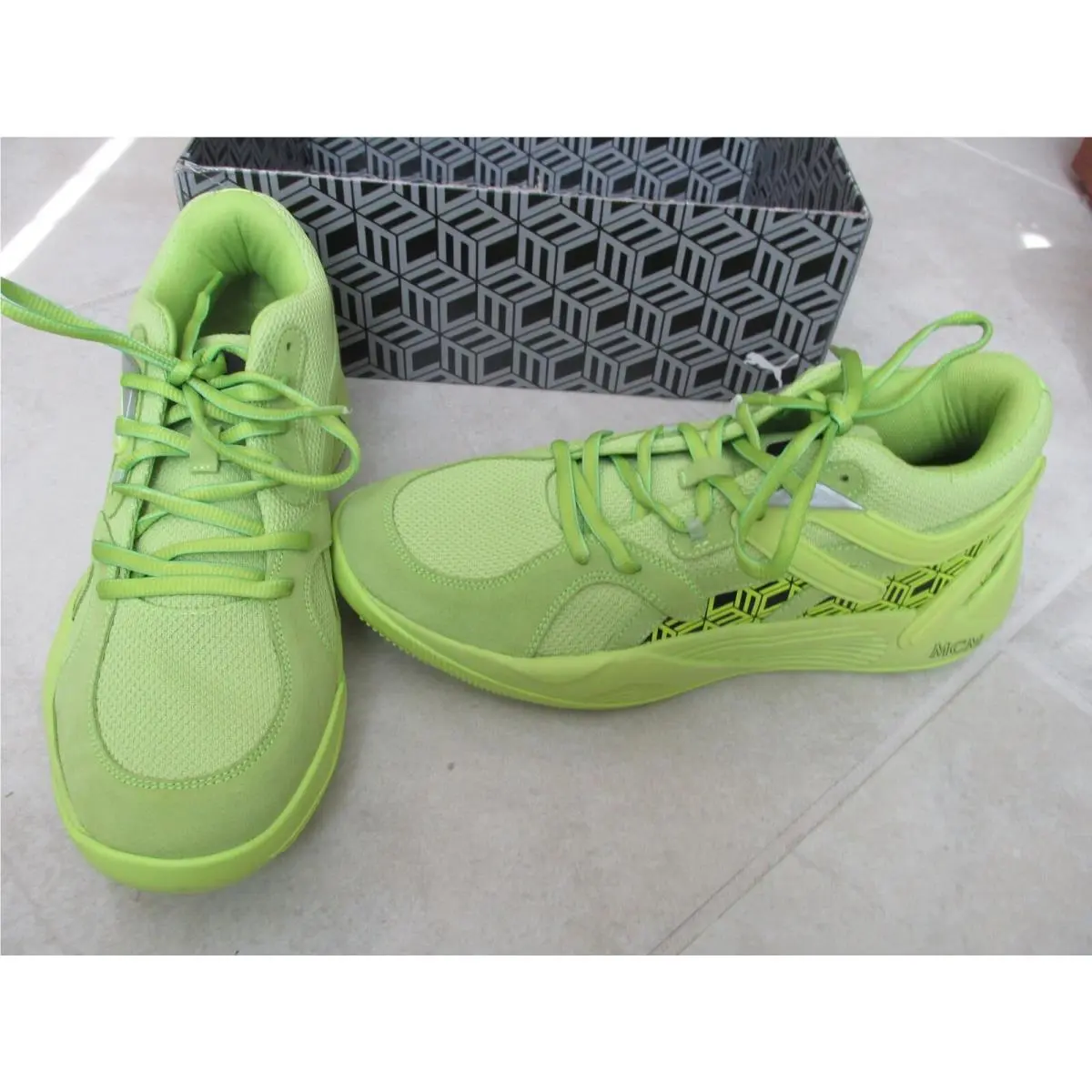 Puma Trc Blaze Court x Mcm Low Top Shoes Mens 9 Acid Lime 37762301