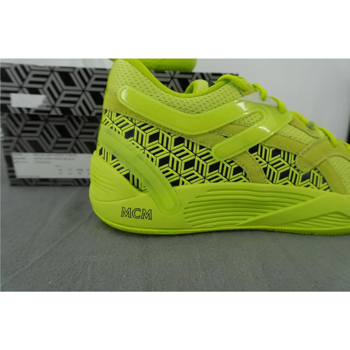 Puma shoes - Puma TRC Blaze Court x MCM - 377623 01 - Green 1