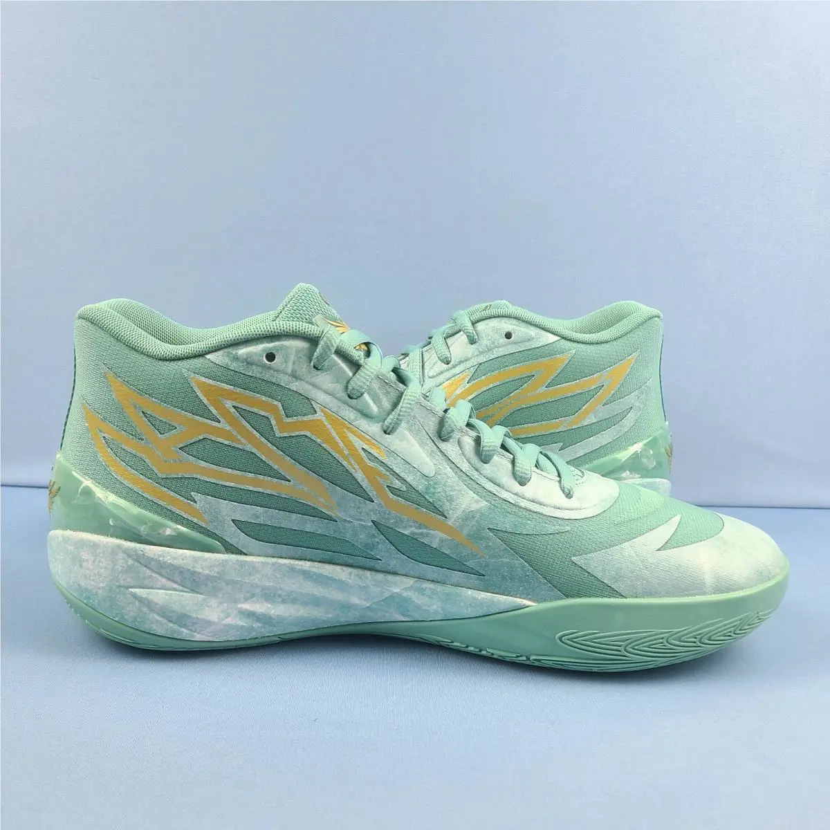 Puma shoes - Puma LaMelo Ball MB.02 378284-01 - 378284-01 - Jade/Gold (UPC: 195552981201) 6