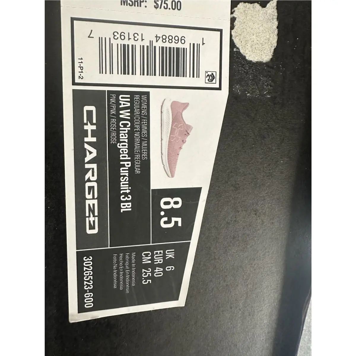 Under Armour shoes - Charged Pursuit 3 - Charged Pursuit - Pink (UPC: 196884131821) 6