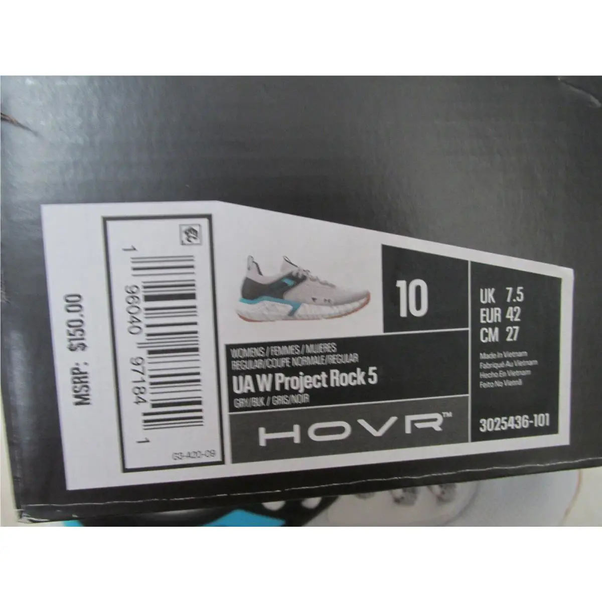 Under Armour shoes - Under Armour Project Rock 5 - 3025436-101 - Gray (UPC: 196040971841) 4