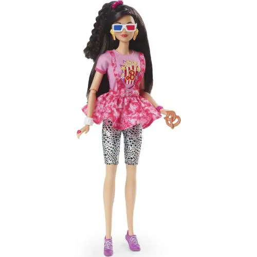 Barbie Rewind Collectible Doll with 1980s Movie Night Outfit and Nostalgic