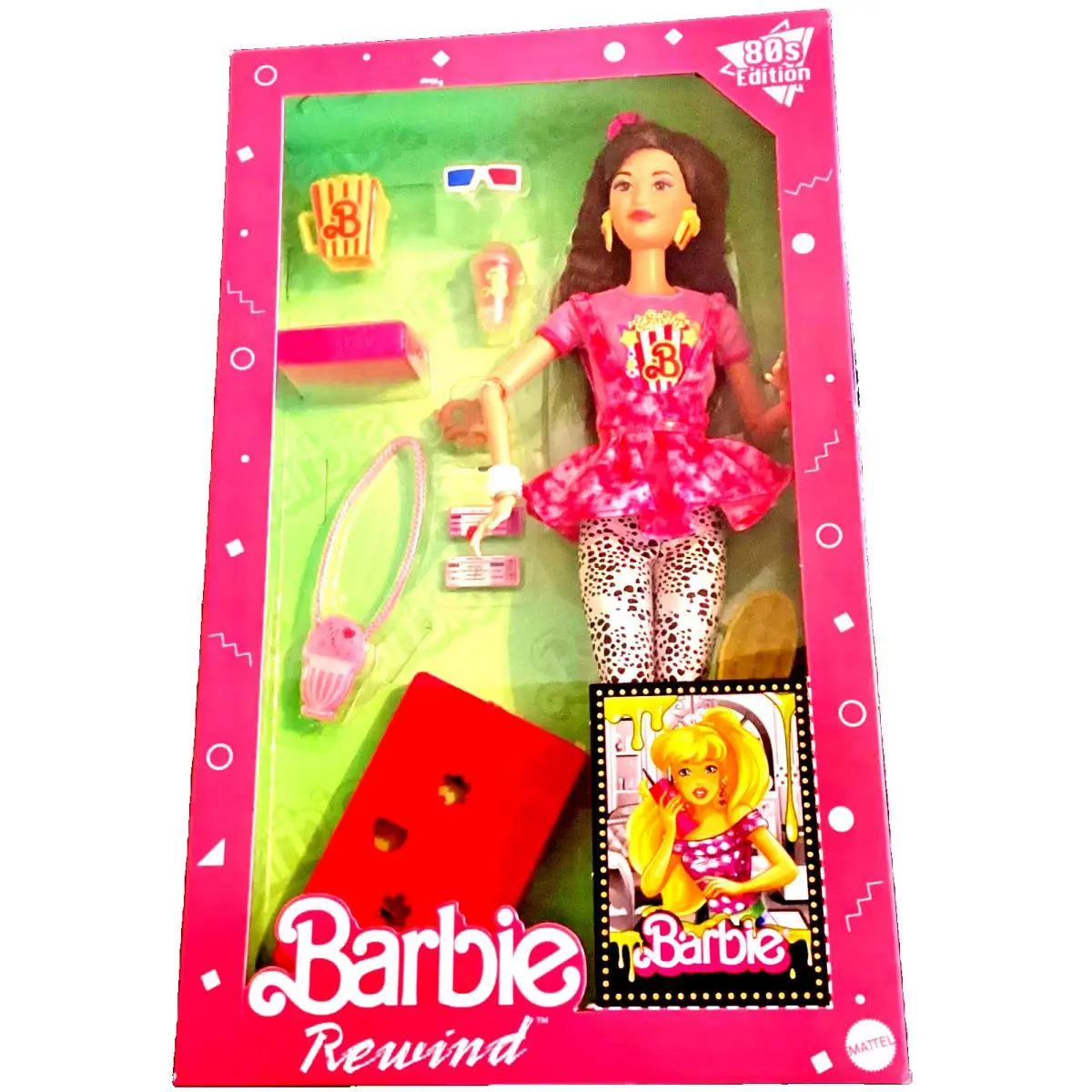 Barbie Rewind Movie Night Doll HJX18 1980s Edition Black Label