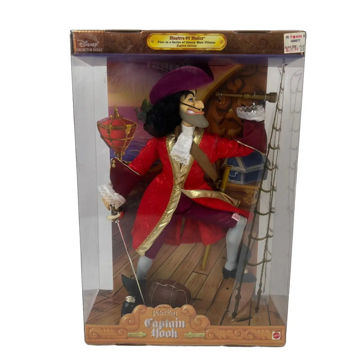 Disney Peter Pan Captain Hook Disney Masters Of Malice Doll Mattel 20954