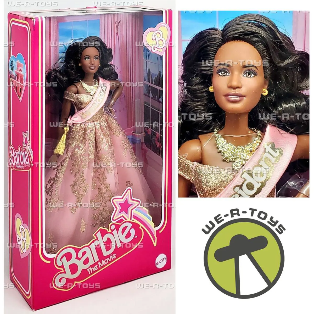 Barbie The Movie Barbie President Doll African American 2022 Mattel HPK05 - Doll Eye: Varies
