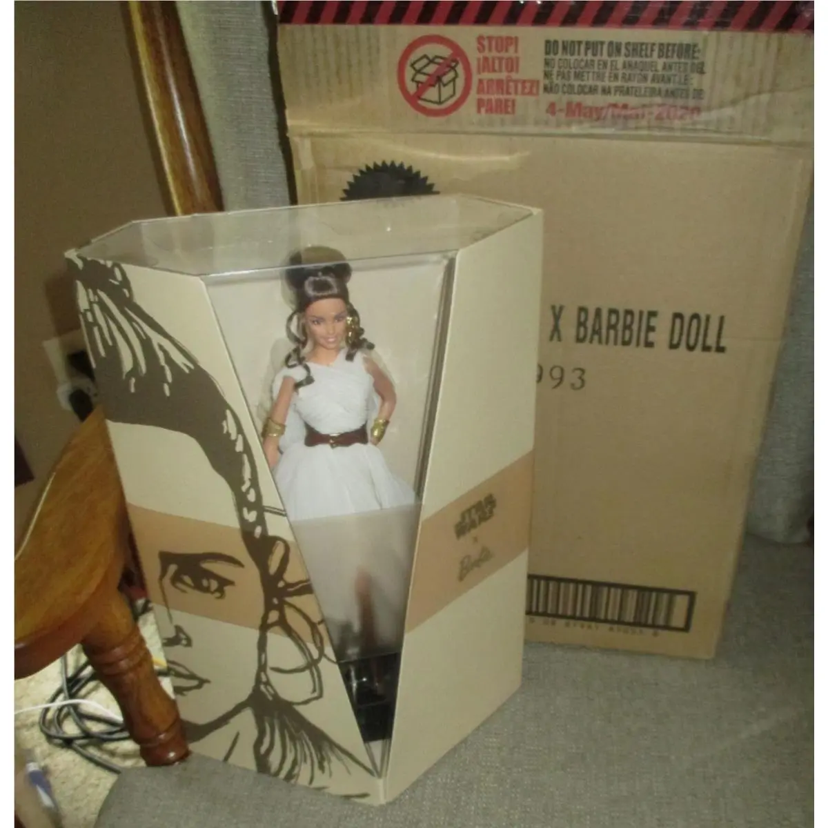 Star Wars Rey X Barbie - Nrfb in Shipper- Limited Edition GLY28