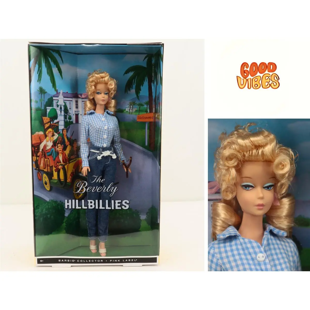 2010 Mattel Barbie Beverly Hillbillies Elly May Pink Label V0441 Nrfb