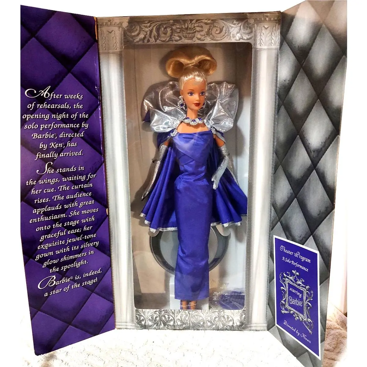 Vtg Mattel 1999 Premiere Night Spec. Edition Barbie Doll W/stand 22958