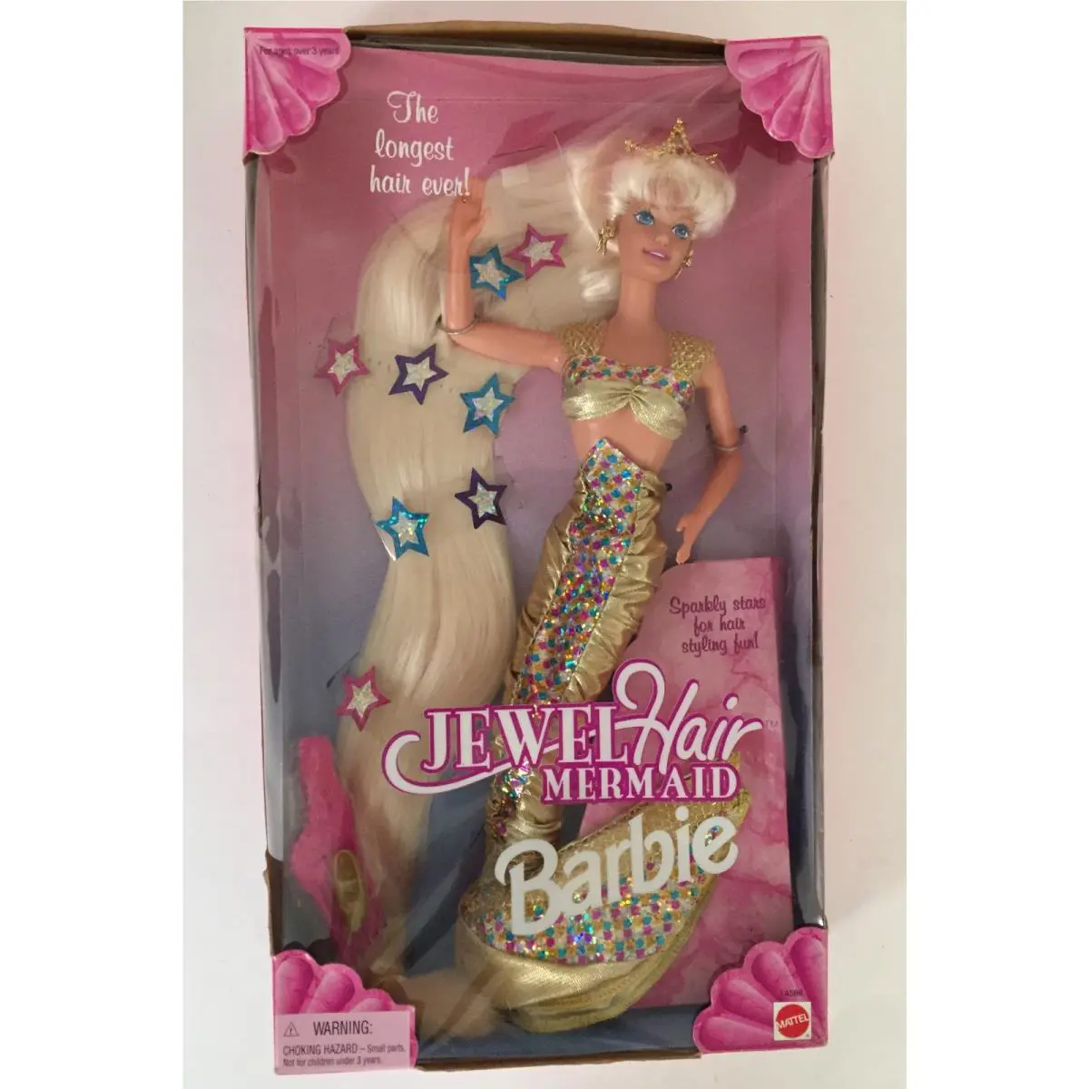 1995 Mattel Barbie Blonde Jewel Hair Mermaid Doll 14586 Longest Hair Ever Nrfb