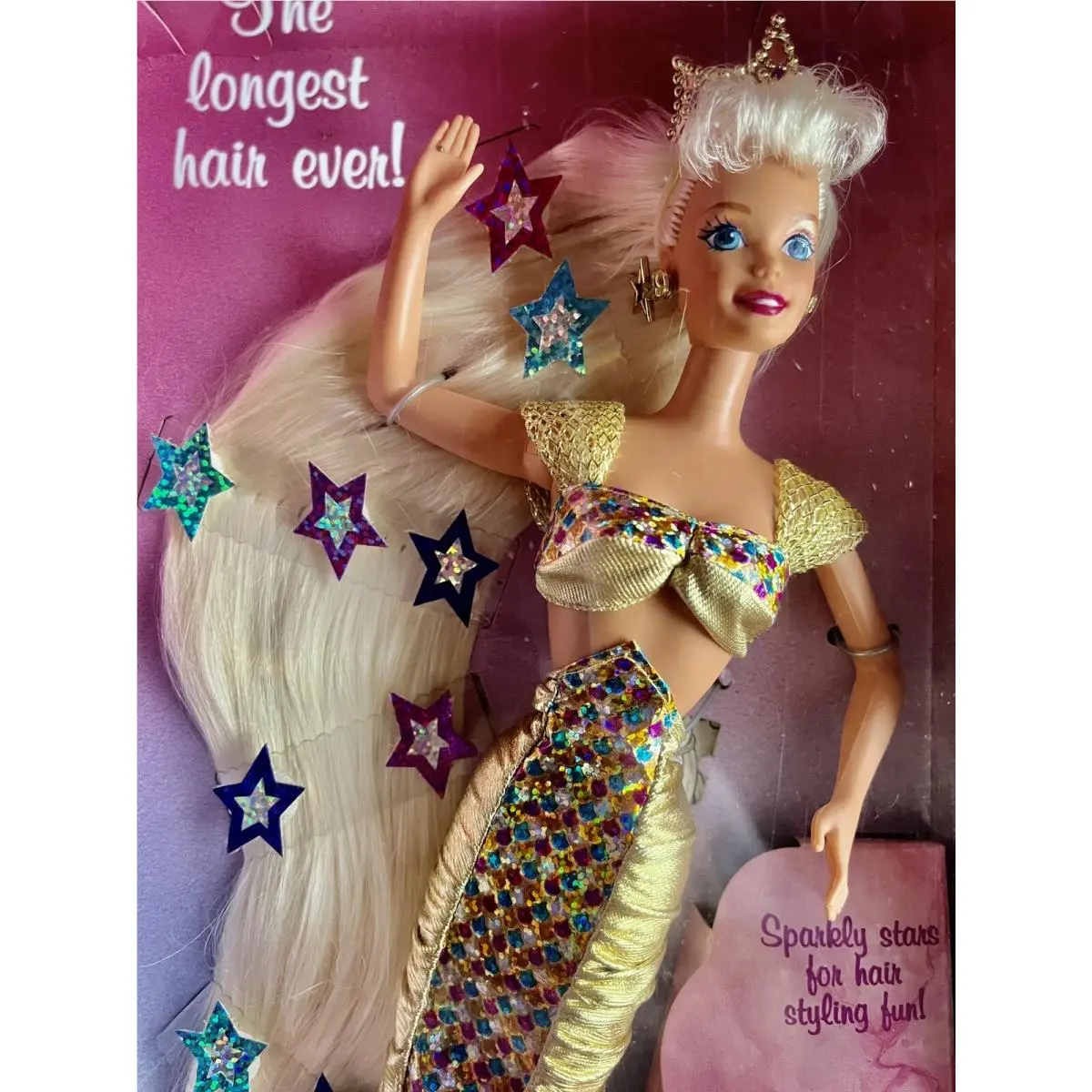 Jewel Hair Mermaid Barbie 1995 Longest Hair Ever Blonde _14586