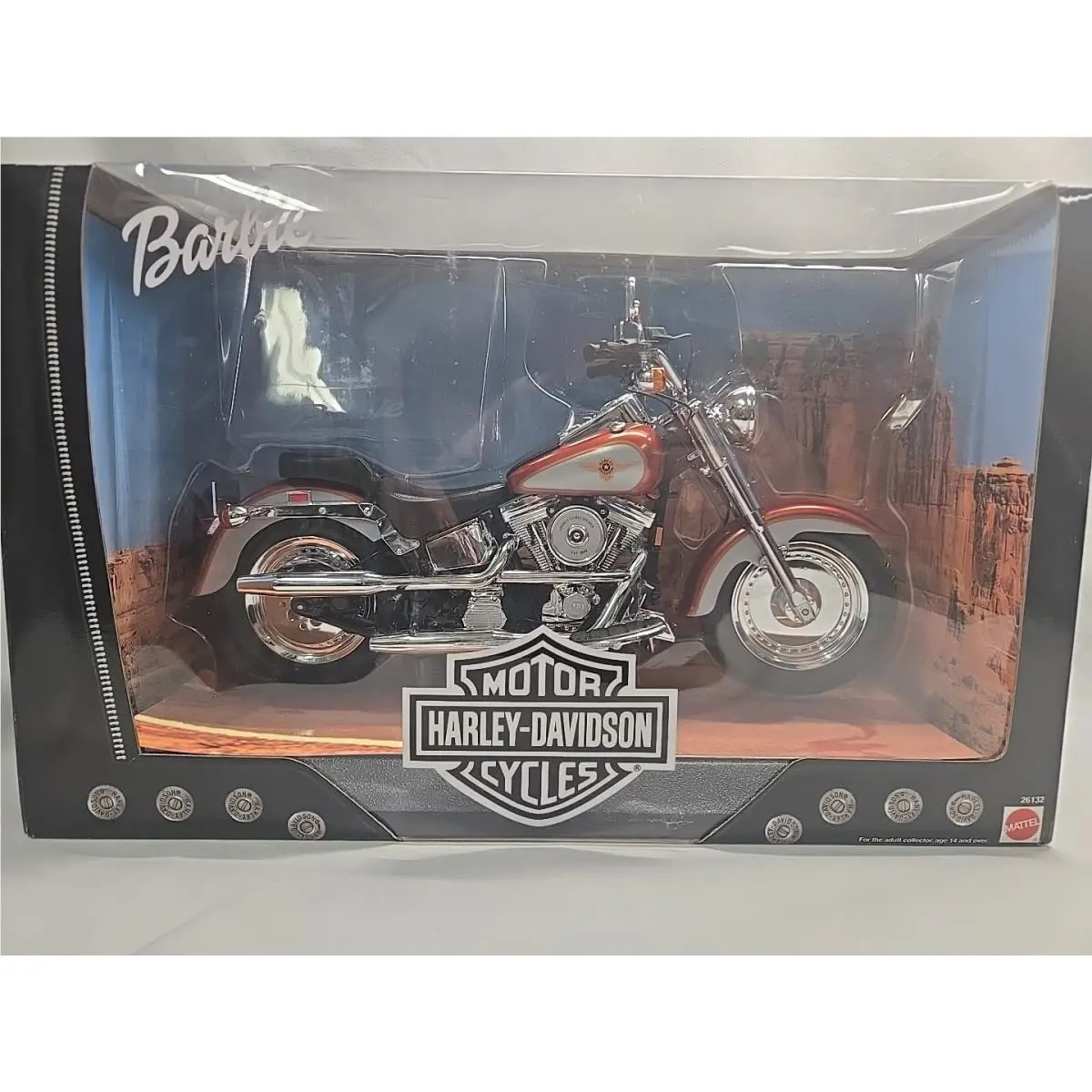 Vtg Mattel 26132 Fatboy Harley Davidson Barbie Motorcycle 1999
