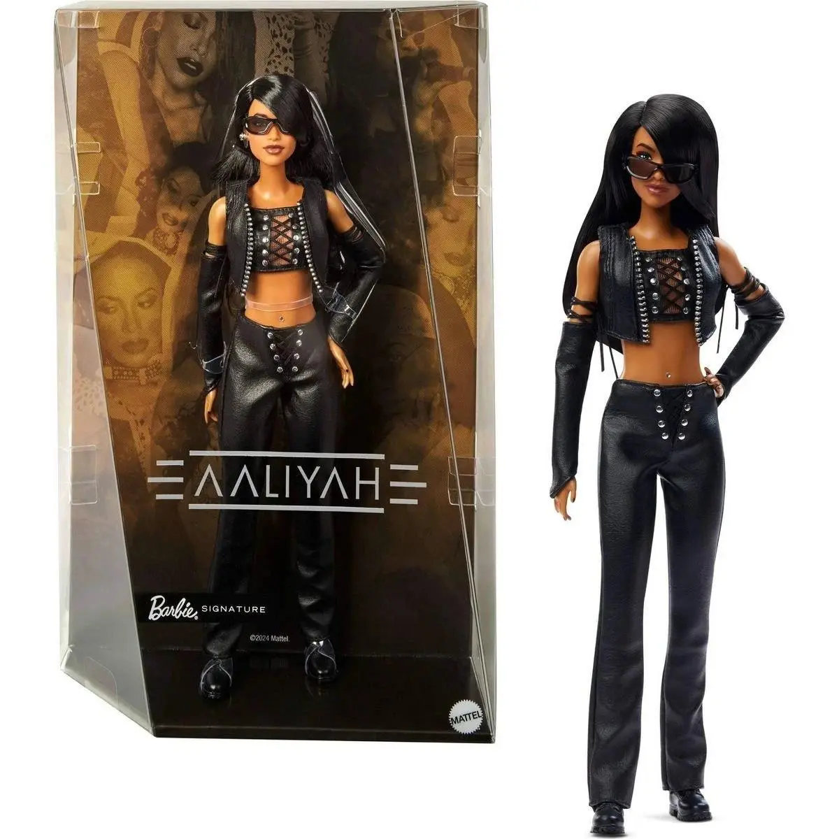 Barbie Signature Aaliyah Collectible Doll 11.5 Black Leather Outfit
