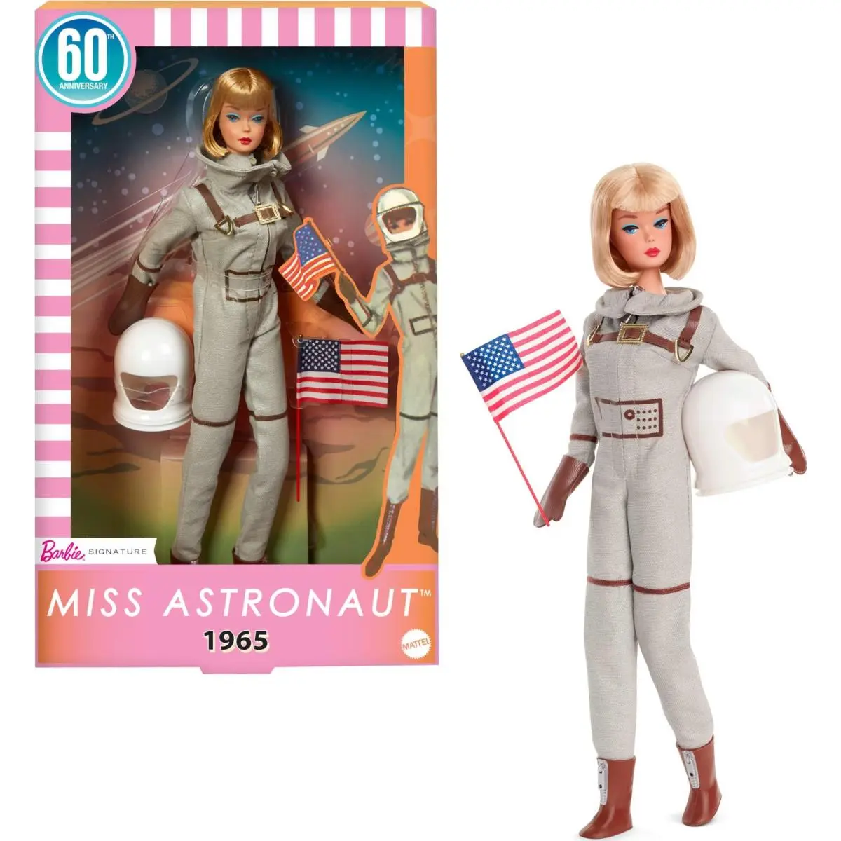 Barbie Mattel Miss Astronaut Doll Collectible with 13.0236 Inches Multicolor