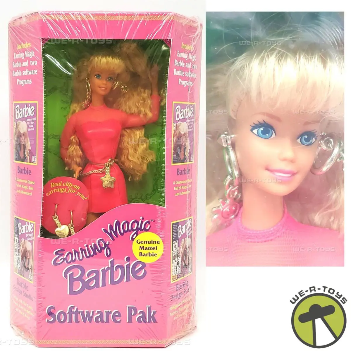 Earring Magic Barbie Doll Software Pak Radio Shack 1991 Mattel
